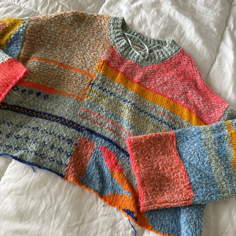 Colorful Patchwork Sincerely Jules Women's Sweater